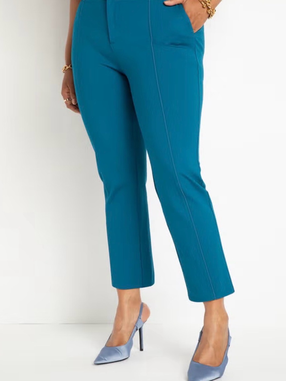 Eloquii Blue The‎ Ultimate Stretch Slim Leg Pant Size 22R